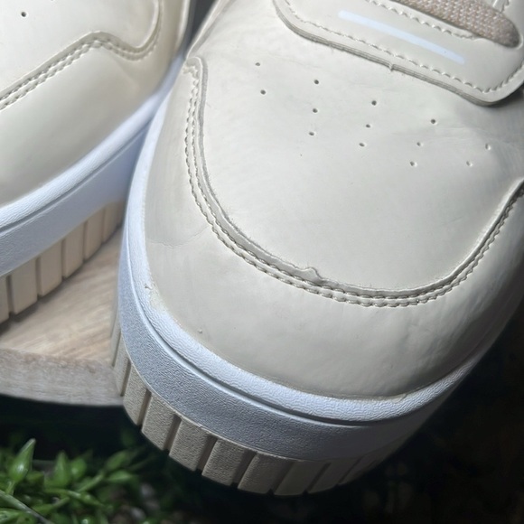 PUMA Carina Street Better Platform Sneakers Cream & White Casual Comfy Leather - Picture 14 of 15